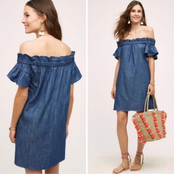 Anthropologie Corey Lynn Calter off shoulder dress - Picture 2 of 5